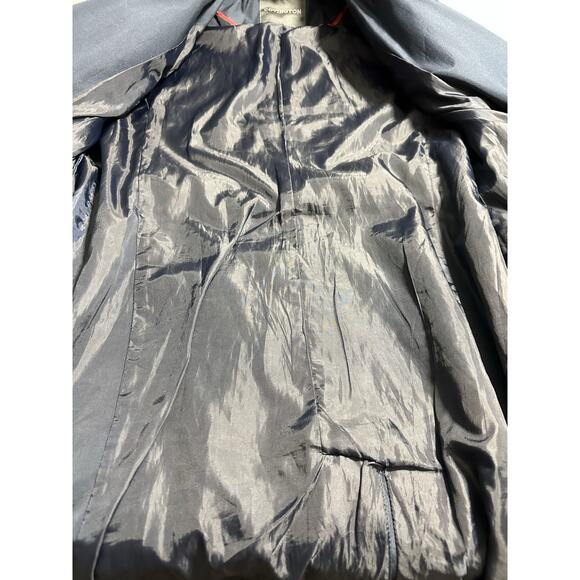 Covington Women's Button Front Rain Trench Coat Tortoise Shell Style Buttons LG - Picture 6 of 9